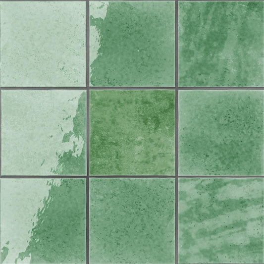 Menorca Lake Green 4x4 Glossy Ceramic Tile Merola