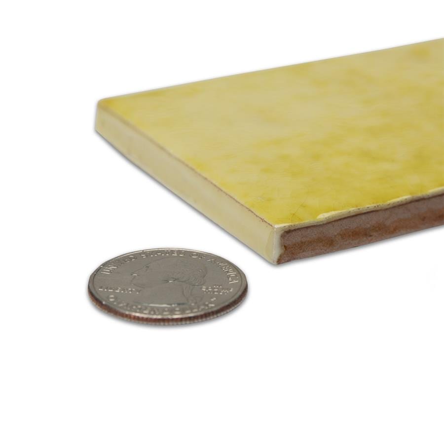 Menorca Lemon Yellow 2.5x13 Glossy Ceramic Tile Merola