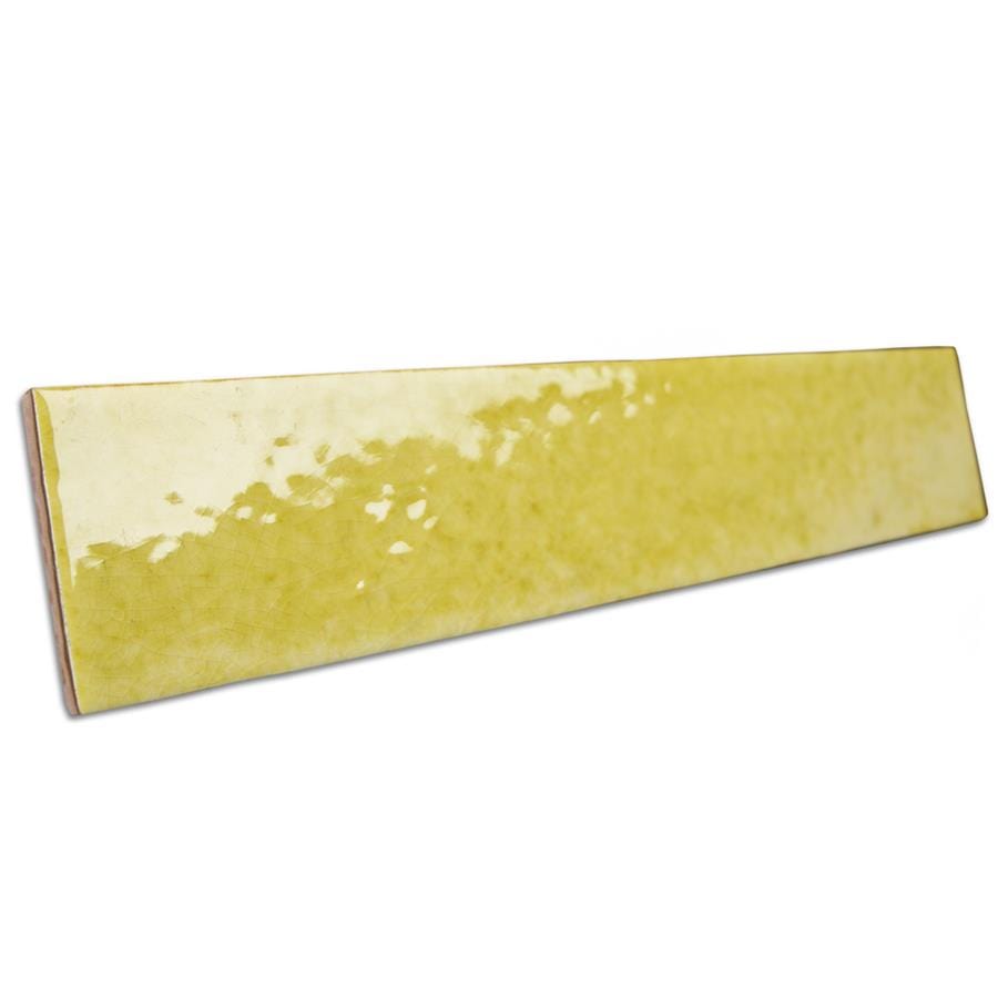 Menorca Lemon Yellow 2.5x13 Glossy Ceramic Tile Merola