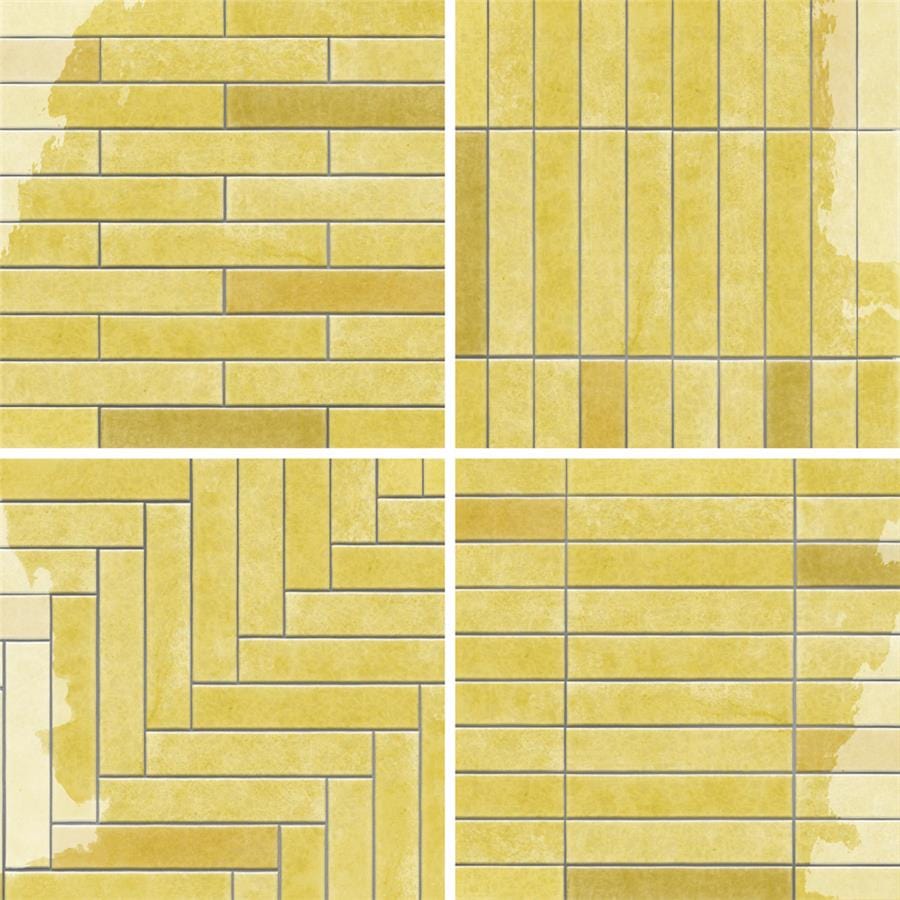 Menorca Lemon Yellow 2.5x13 Glossy Ceramic Tile Merola