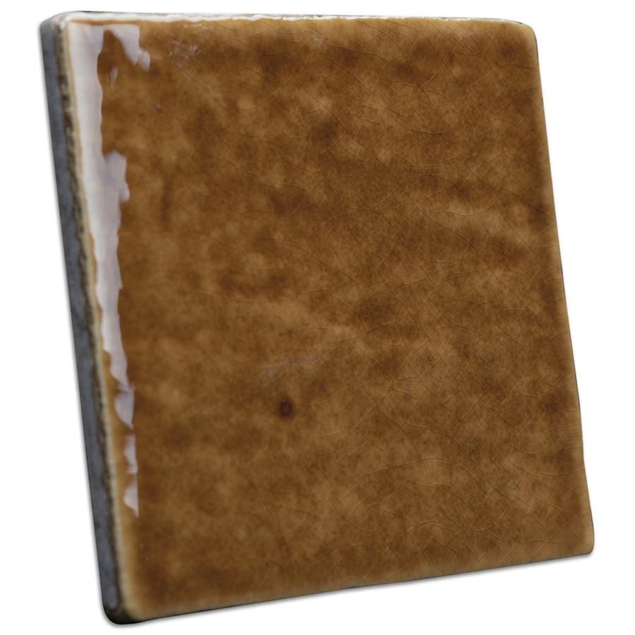 Menorca Rust Brown 4x4 Glossy Ceramic Tile Merola