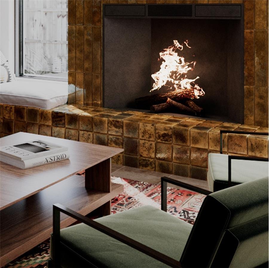 Menorca Rust Brown 4x4 Glossy Ceramic Tile Merola