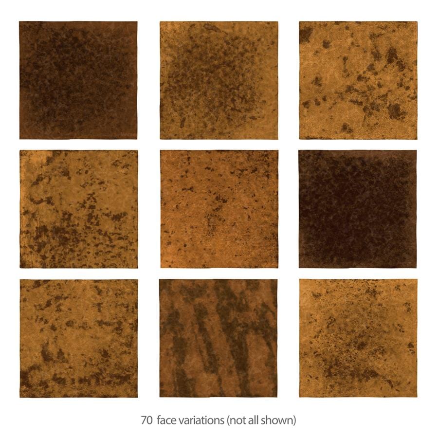 Menorca Rust Brown 4x4 Glossy Ceramic Tile Merola