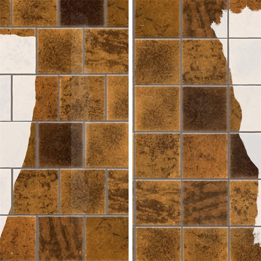 Menorca Rust Brown 4x4 Glossy Ceramic Tile Merola