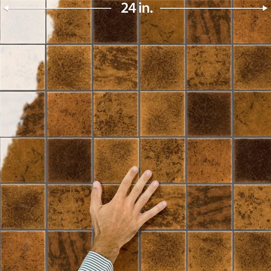 Menorca Rust Brown 4x4 Glossy Ceramic Tile Merola