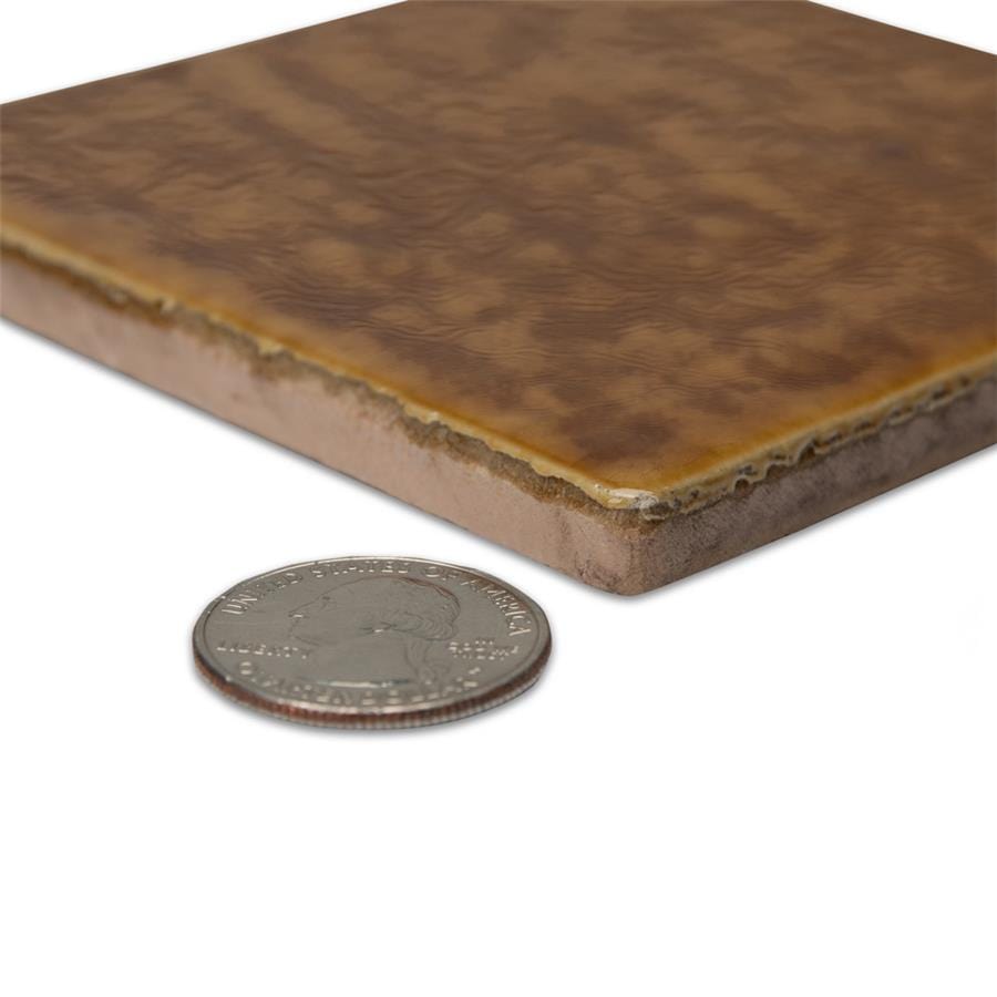 Menorca Rust Brown 4x4 Glossy Ceramic Tile Merola