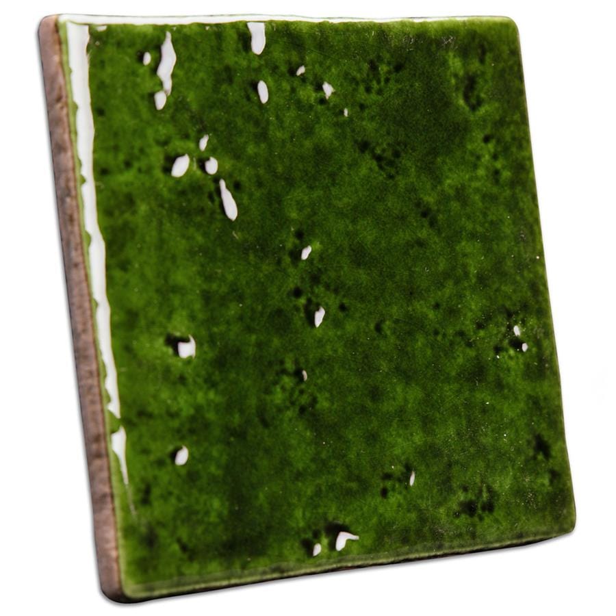 Menorca Tourmaline Green 4x4 Glossy Ceramic Tile Merola