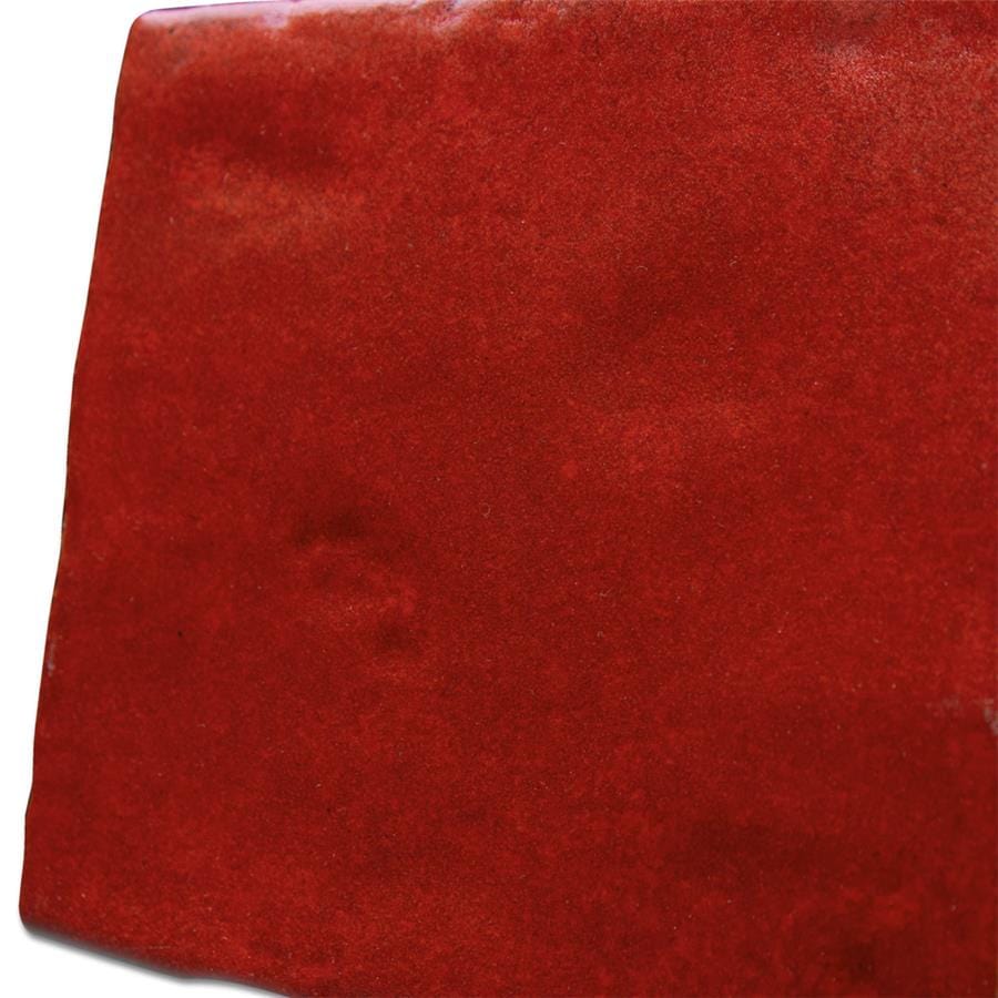 Menorca Volcano Red 4x4 Glossy Ceramic Tile Merola