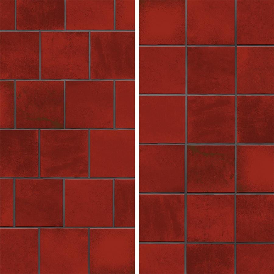 Menorca Volcano Red 4x4 Glossy Ceramic Tile Merola