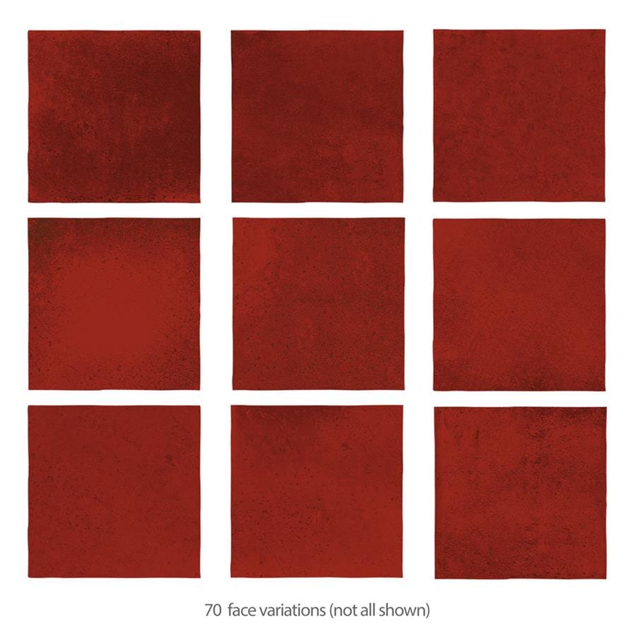 Menorca Volcano Red 4x4 Glossy Ceramic Tile Merola