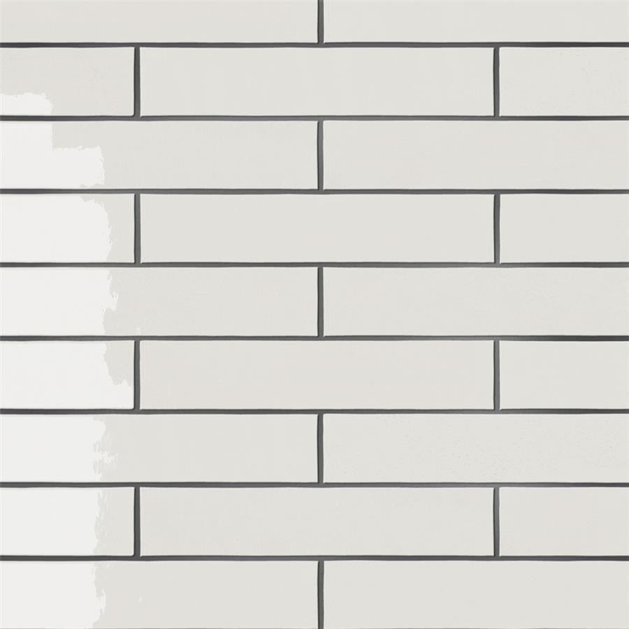 Menorca White 2.5x13 Glossy Ceramic Tile Merola