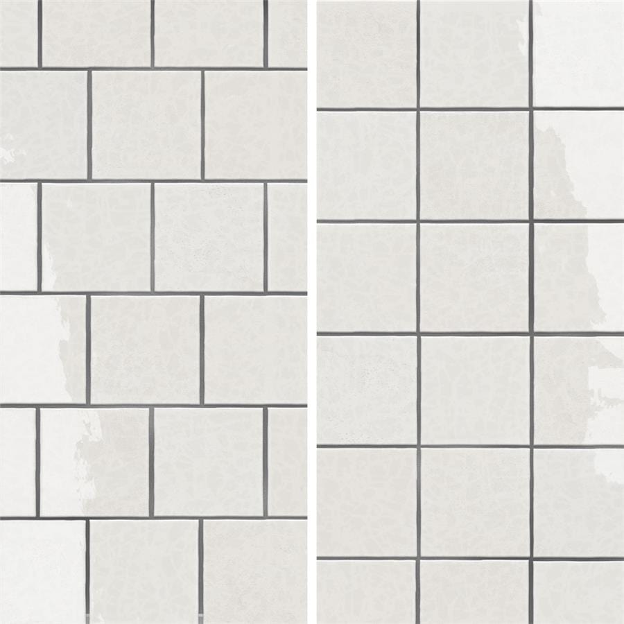Menorca White 4x4 Glossy Ceramic Tile Merola