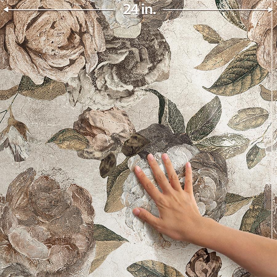 Parete Fiori Beige 23.5x47 Porcelain Tile Merola