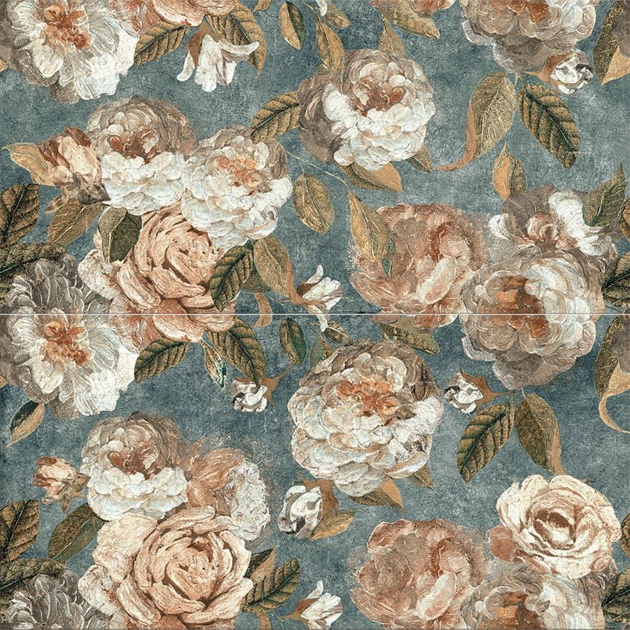 Parete Fiori Green 23.5x47 Porcelain Tile Merola