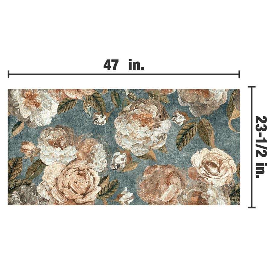 Parete Fiori Green 23.5x47 Porcelain Tile Merola