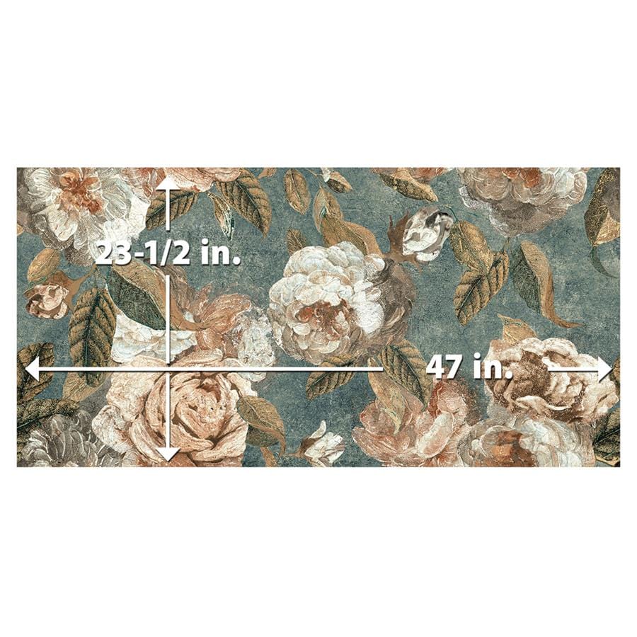 Parete Fiori Green 23.5x47 Porcelain Tile Merola