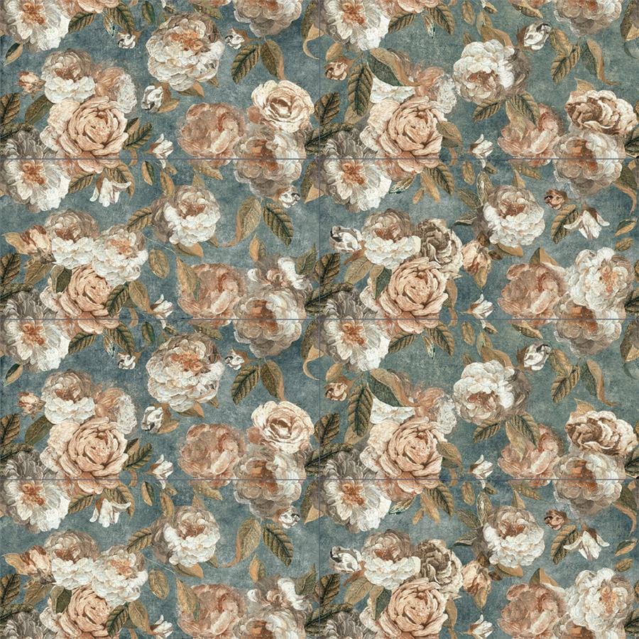 Parete Fiori Green 23.5x47 Porcelain Tile Merola
