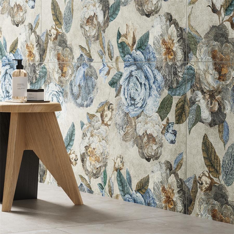 Parete Fiori Grey 23.5x47 Porcelain Tile Merola