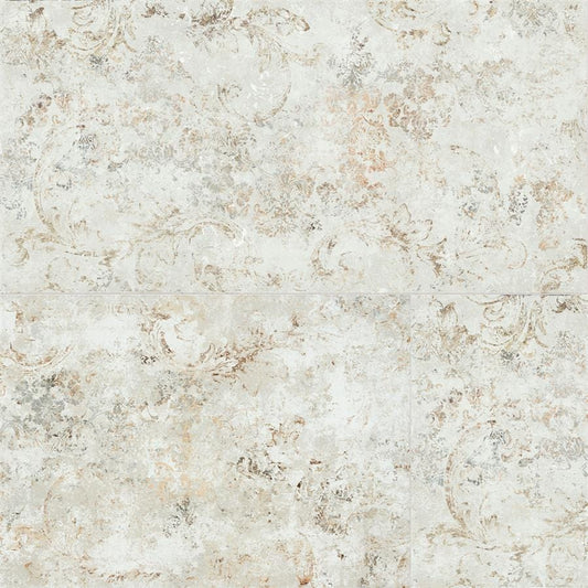Pictura Frammenti White 23.5x47 Porcelain Tile Merola