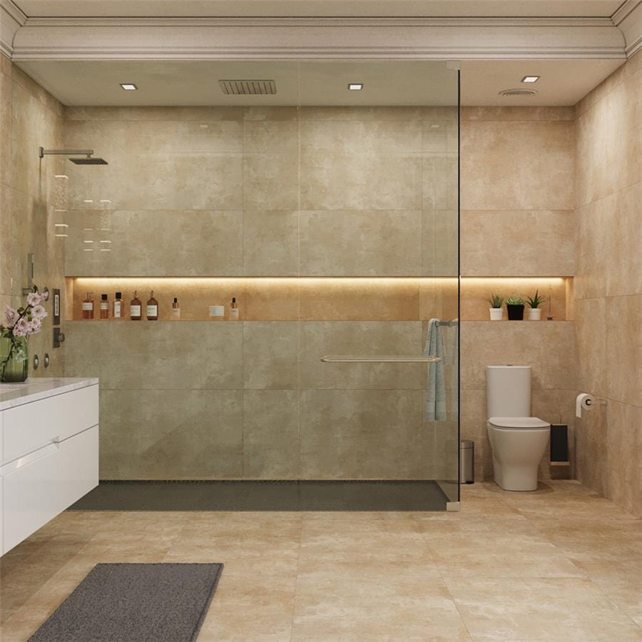 Pictura Tivoli Brown 23.5x47 Porcelain Tile Merola