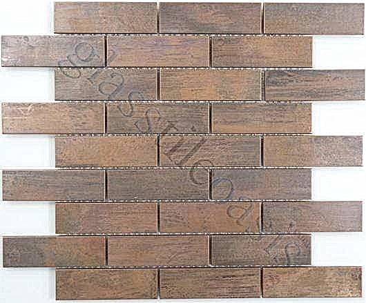 Brick Set Antique Copper 1x4 Metal Antique Tile Millenium Products