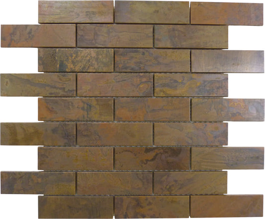 Brick Set Antique Copper 1x4 Metal Antique Tile Millenium Products