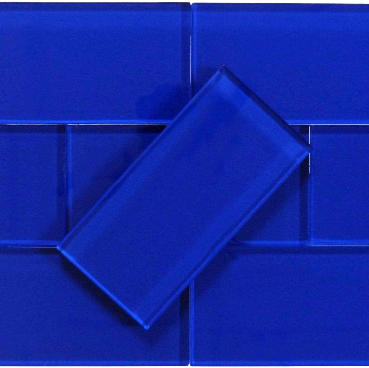 Royal Blue 3x6 Glossy Glass Subway Tile Millenium Products