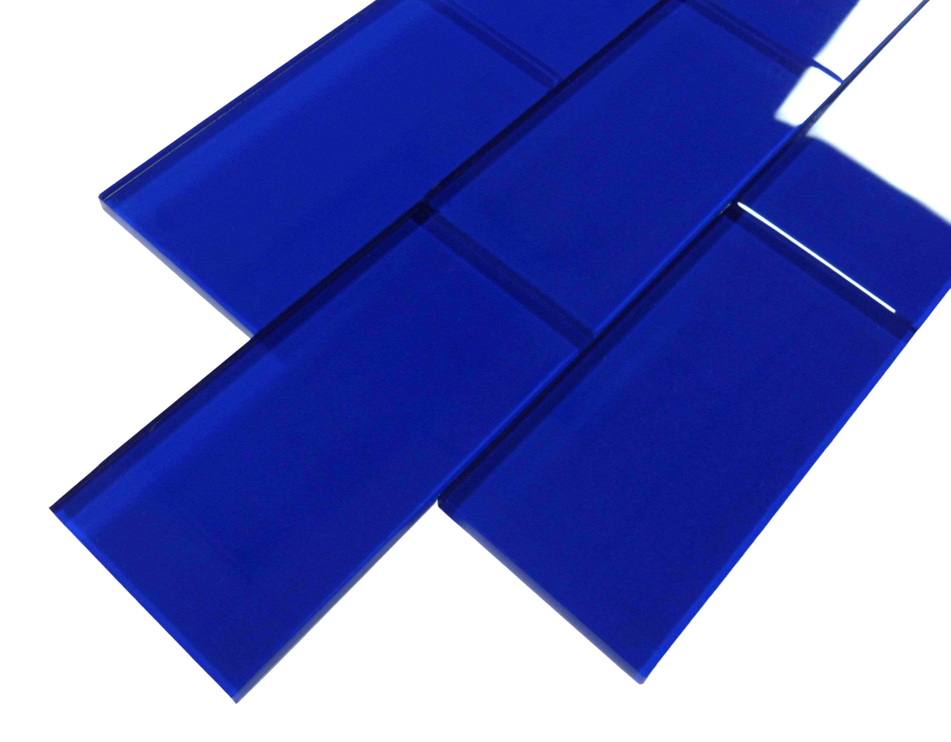 Royal Blue 3x6 Glossy Glass Subway Tile Millenium Products