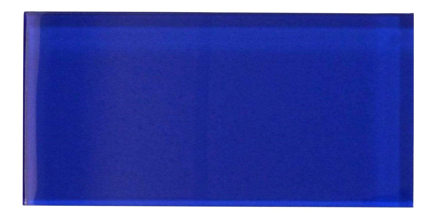 Royal Blue 3x6 Glossy Glass Subway Tile Millenium Products