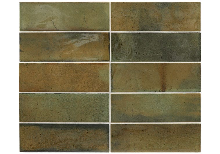 Hanoi Wild Olive 2.5x8 Glossy Tile Oasis Tile