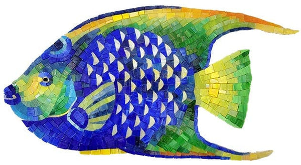 Angel Fish 9x18 Glass Mosaics Pool Tile | Oasis Tile