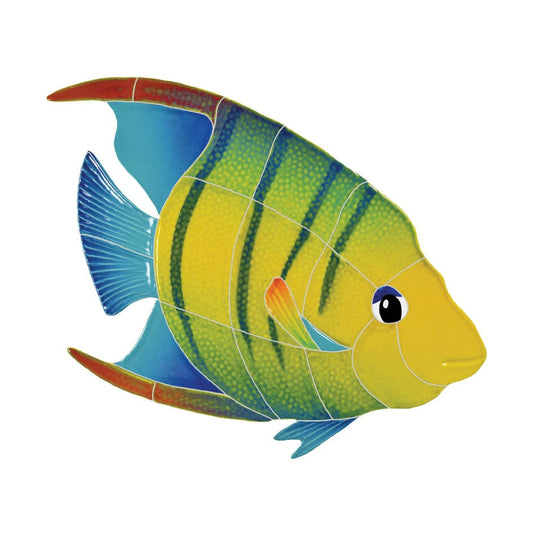 Banded Angelfish Ceramic 9x10 Mosaics Pool Tile Ocean Pool Mosaics
