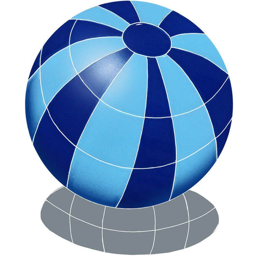Beach Ball with Shadow 14" Ceramic Mosaics Pool Tile Ocean Pool Mosaics
