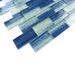 Blue Blend Wave Glossy Glass Tile Ocean Pool Mosaics