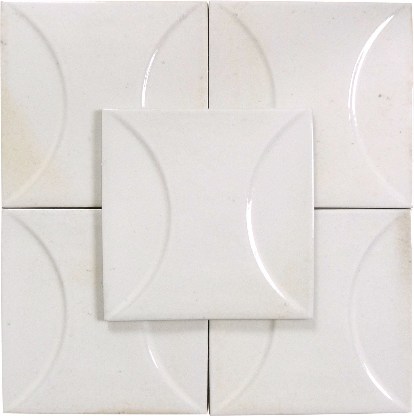 Boutique Antique White Relief 6x6 Porcelain Tile Ocean Pool Mosaics