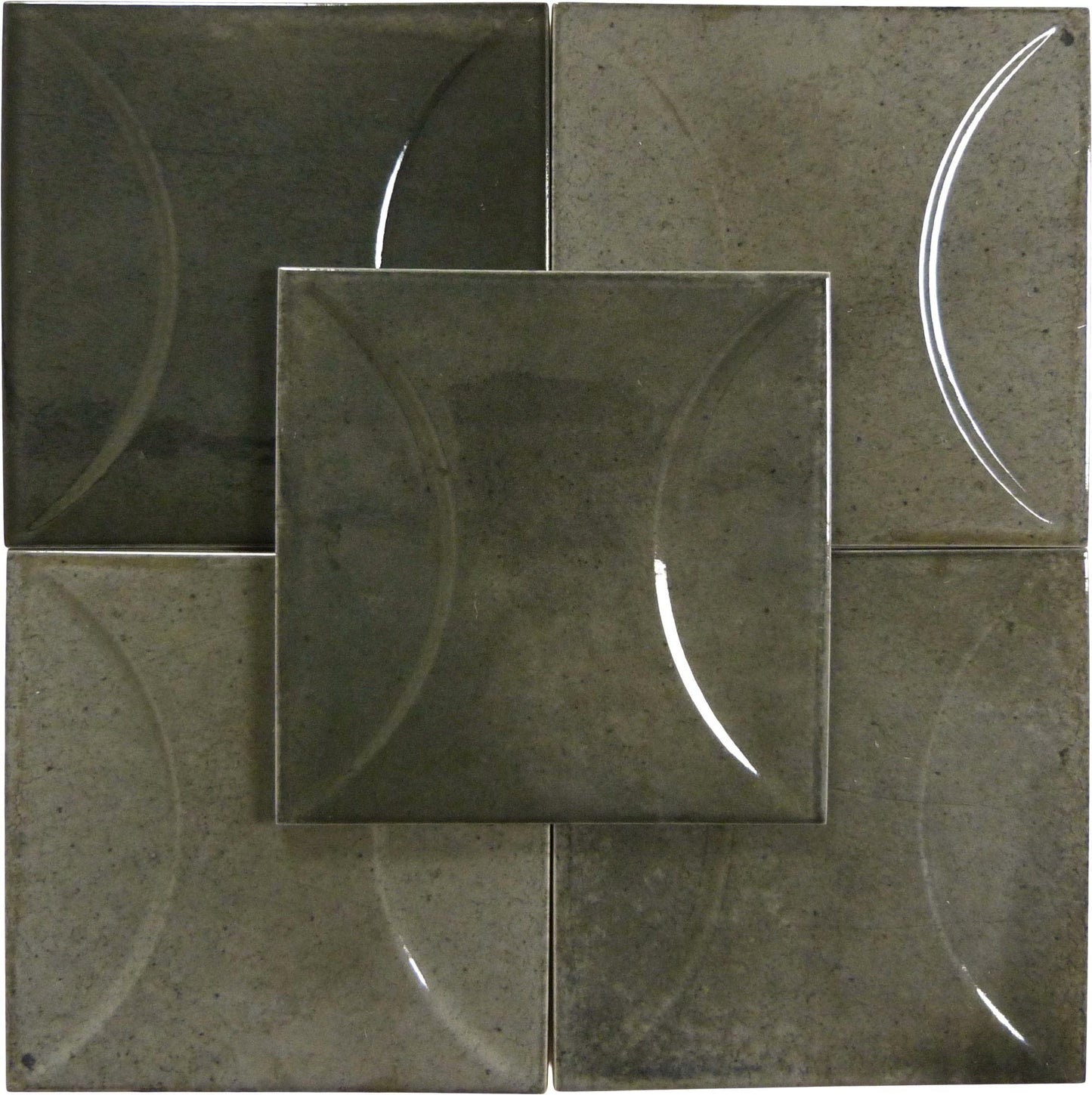 Boutique Ash Black Relief 6x6 Porcelain Tile Ocean Pool Mosaics