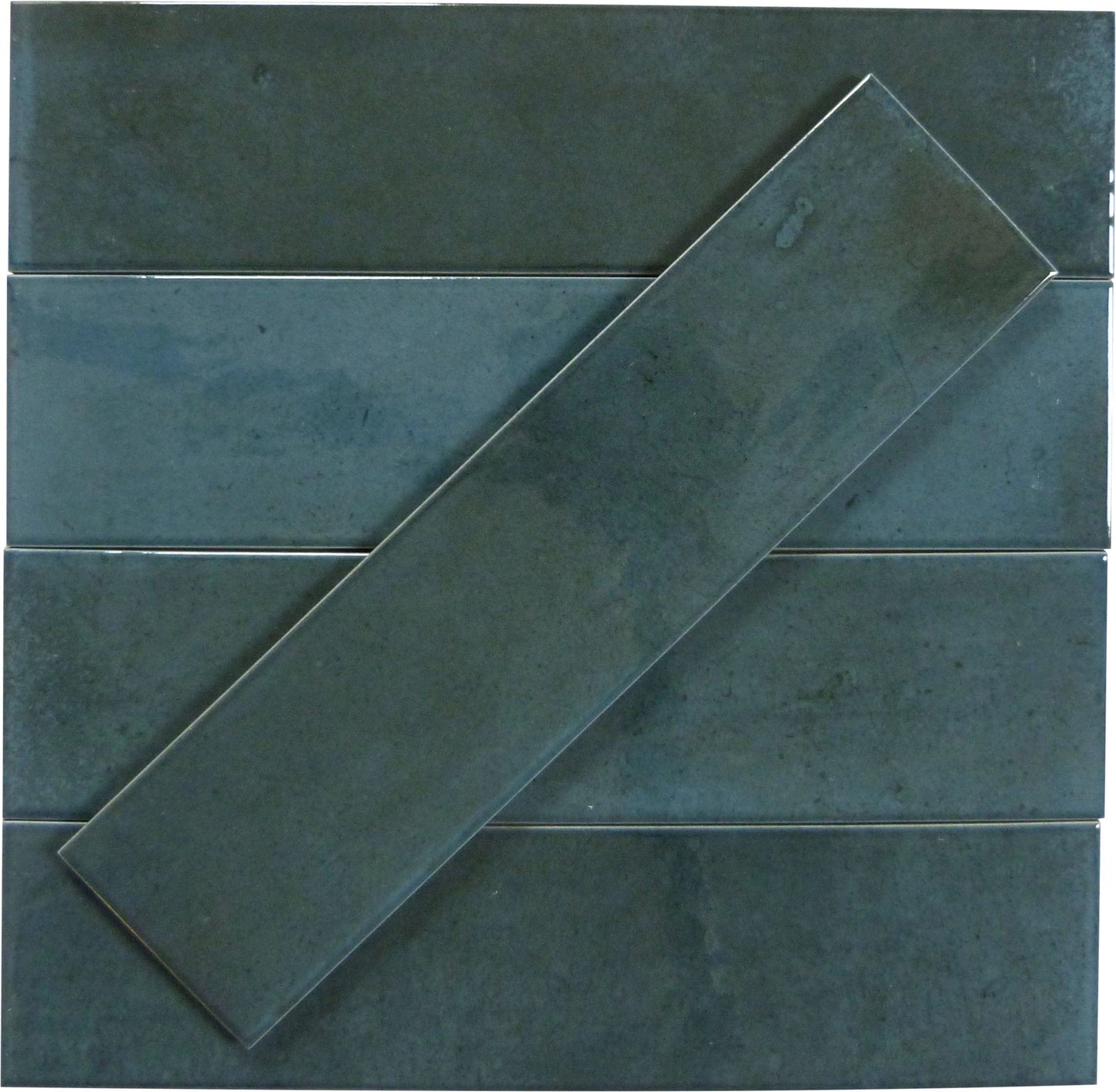 Boutique Prussian Blue Field 3x12 Porcelain Tile Ocean Pool Mosaics