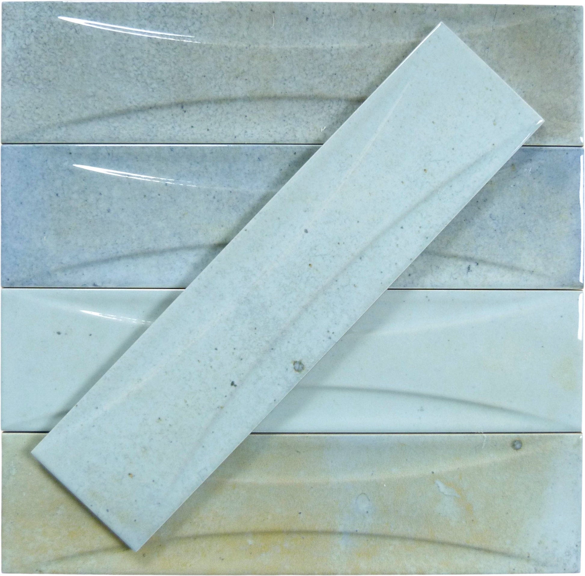 Boutique Verdigris Relief 3x12 Porcelain Tile Ocean Pool Mosaics