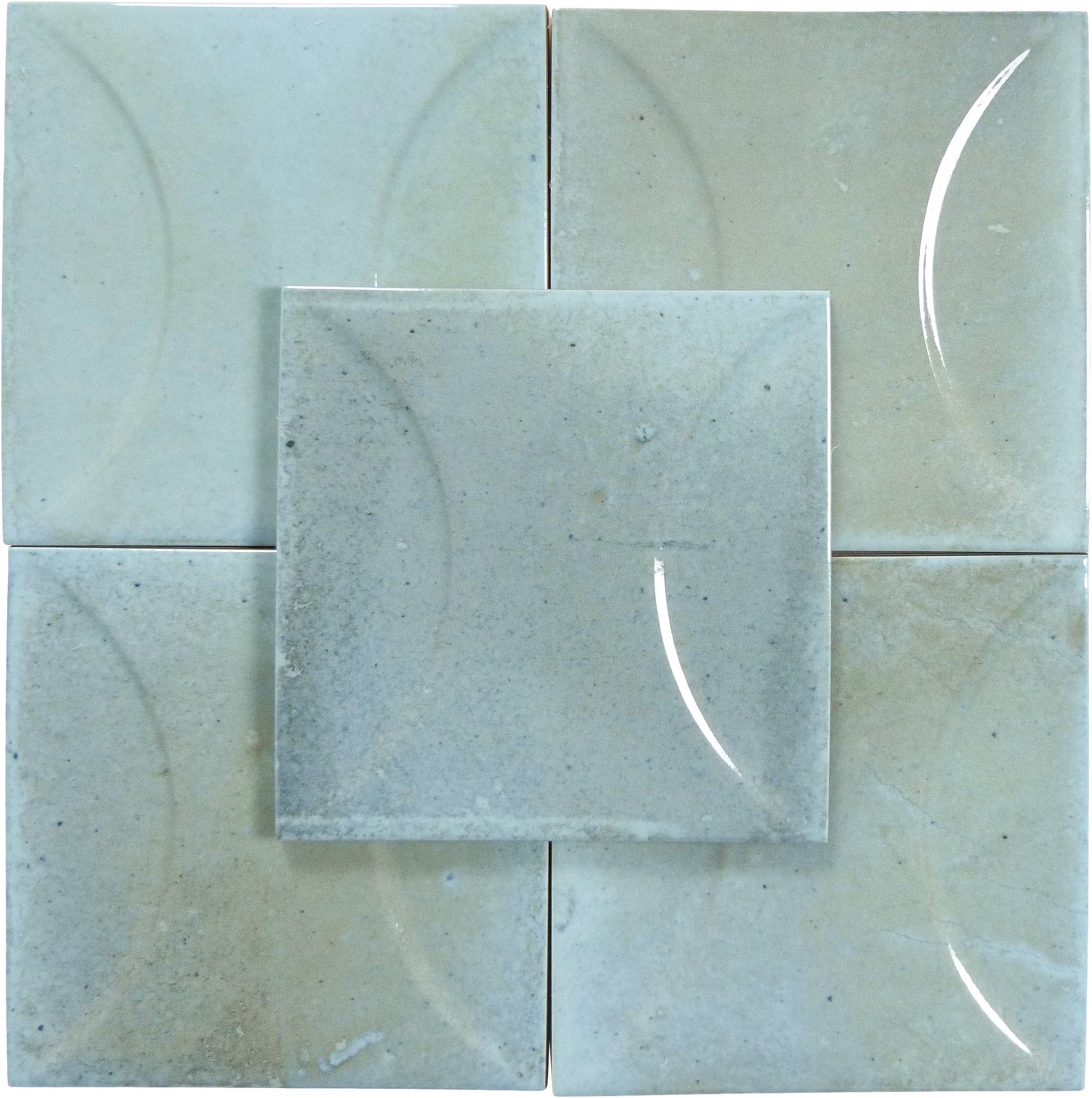 Boutique Verdigris Relief 6x6 Porcelain Tile Ocean Pool Mosaics