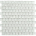 Bright White 1x1 Offset Glass Tile Ocean Pool Mosaics