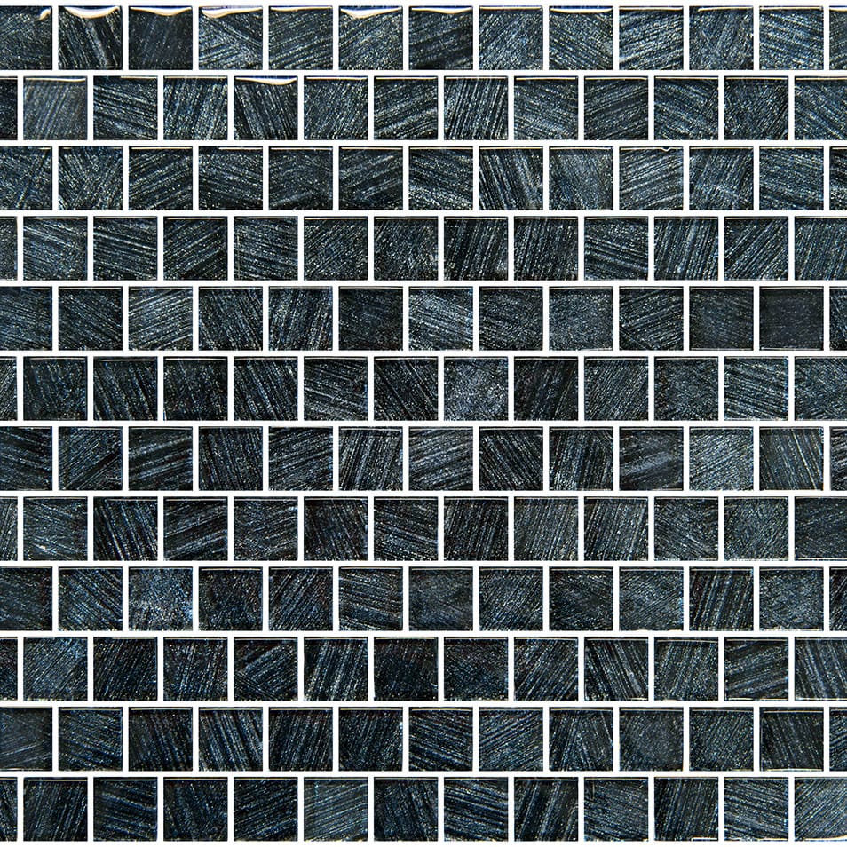 Celestial Seas Midnight Current Grey 1x1 Glass Tiles Ocean Pool Mosaics