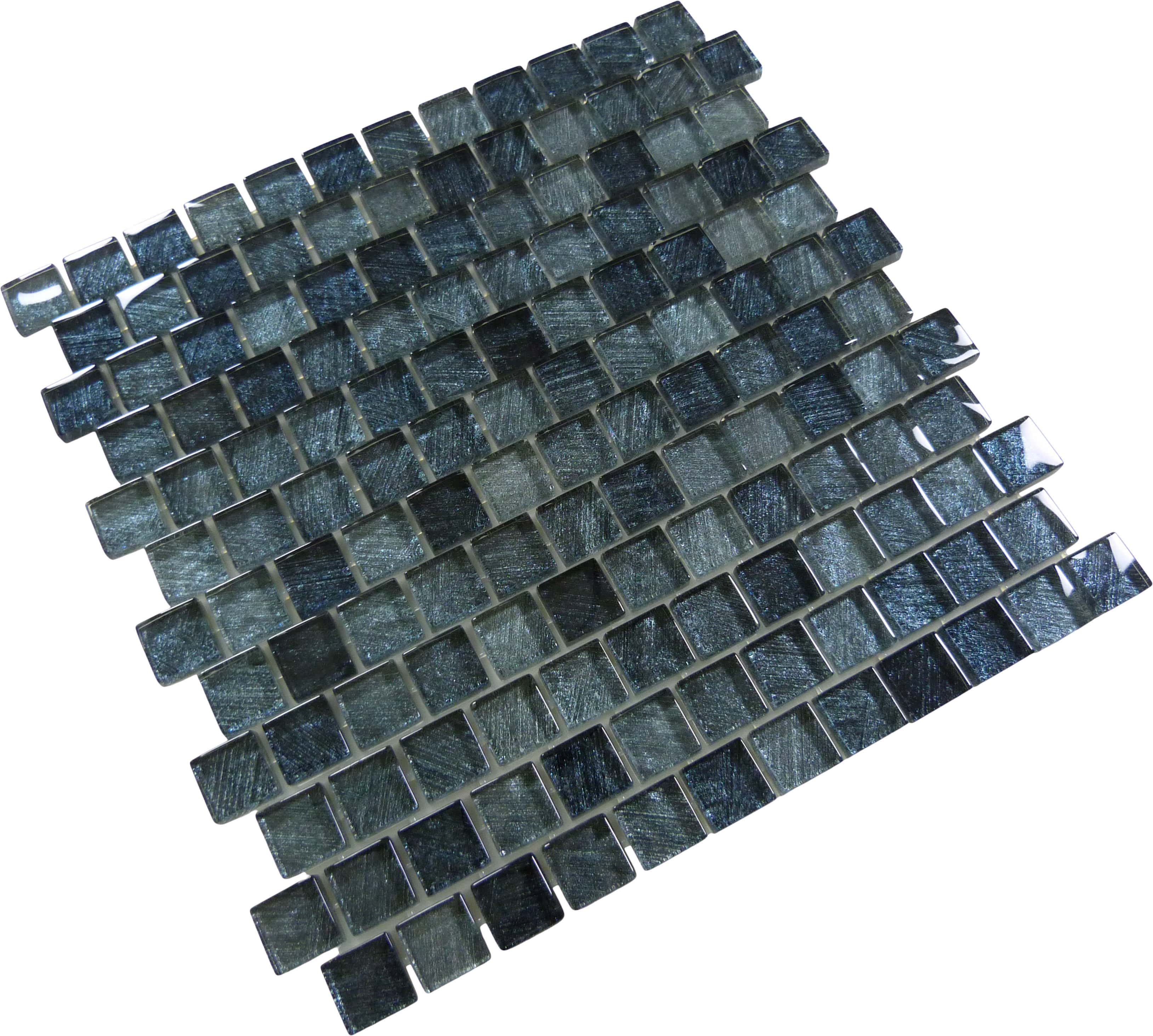 Celestial Seas Midnight Current Grey 1x1 Glass Tiles Ocean Pool Mosaics
