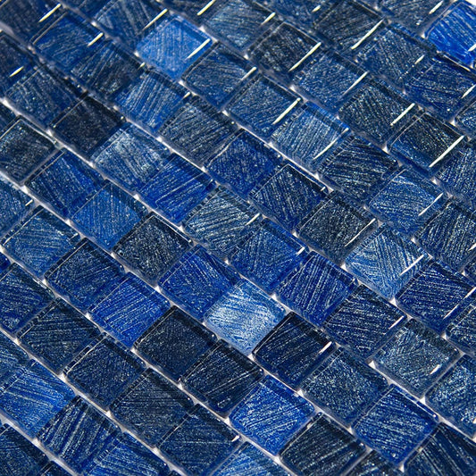 Celestial Seas Pacific Drift Blue 1x1 Glass Tiles Ocean Pool Mosaics