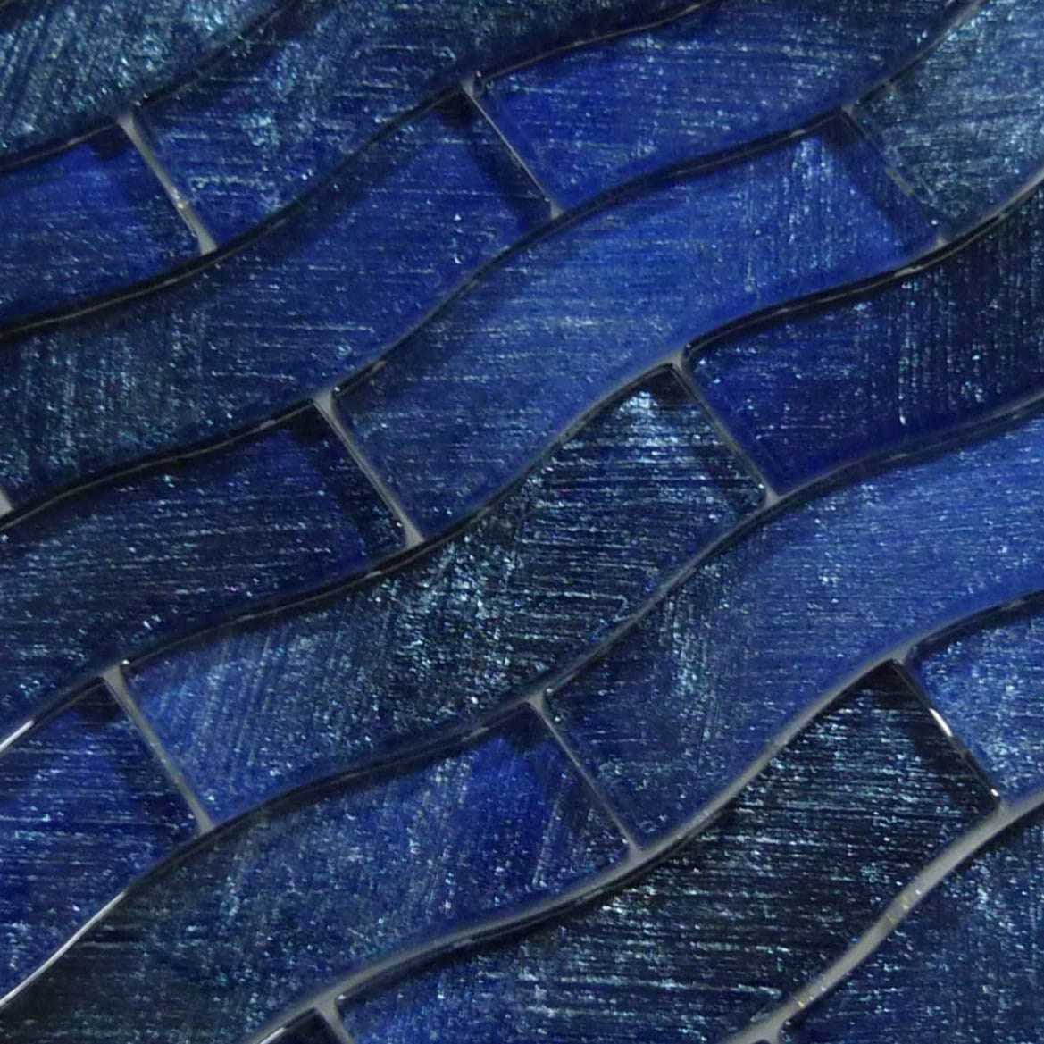 Celestial Seas Pacific Drift Field Blue 1x4 Glass Tiles Ocean Pool Mosaics