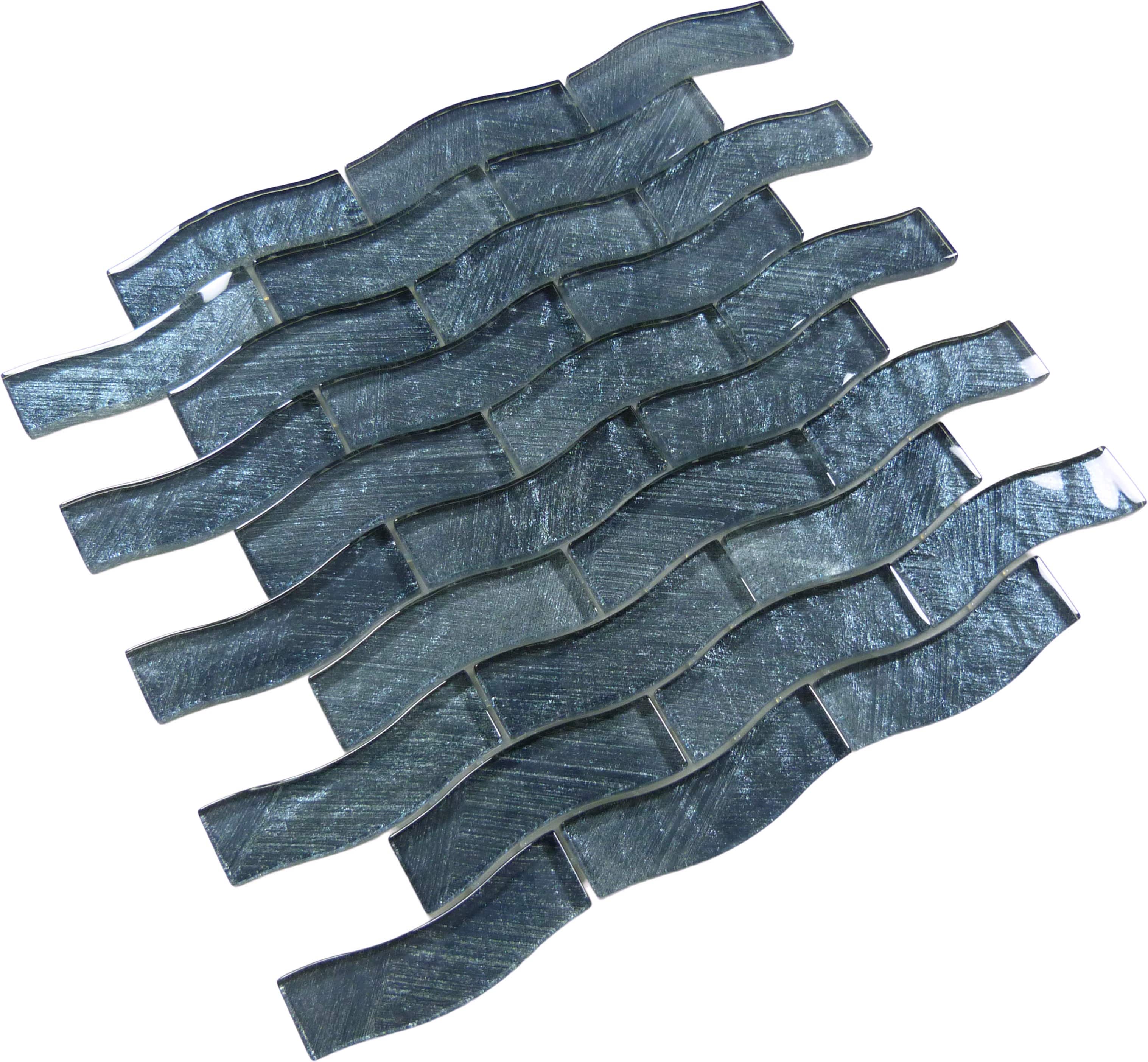 Celestial Seas Silver Reef Field 1x4 Glass Tiles Ocean Pool Mosaics