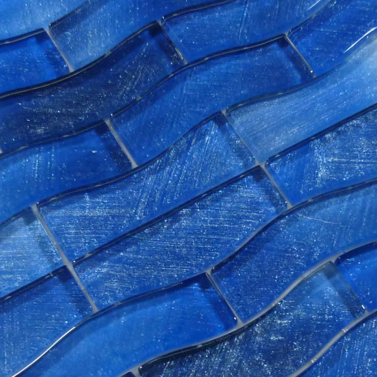 Celestial Seas Starlight Bay Waterline 1x4 Glass Tiles Ocean Pool Mosaics