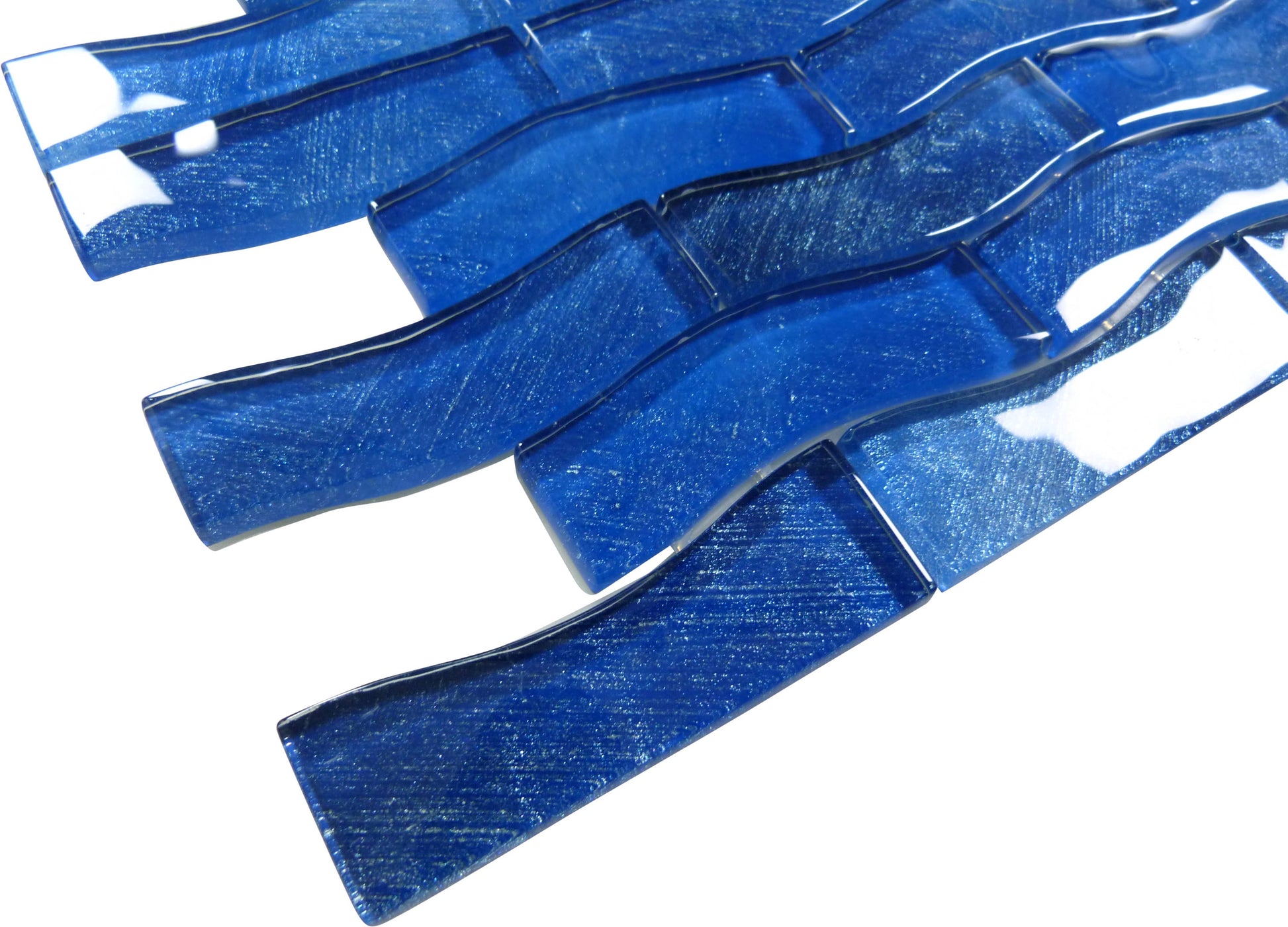 Celestial Seas Starlight Bay Waterline 1x4 Glass Tiles Ocean Pool Mosaics