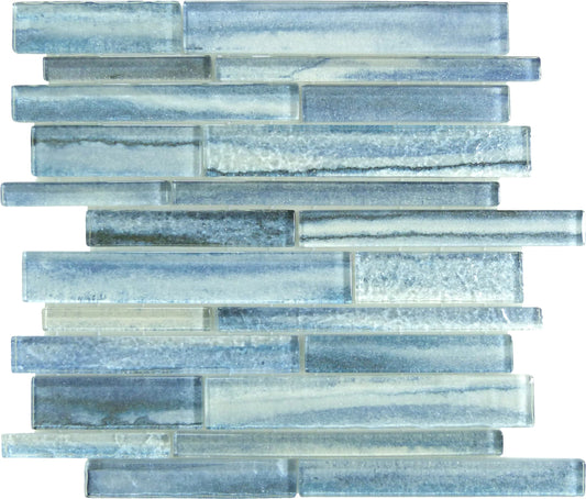 Coastal Sands Tidal Blue Glossy Glass Tile Ocean Pool Mosaics