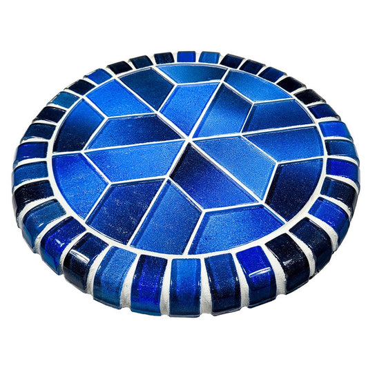 Crystal Waters Deep Sea 12.5" Barstool Tops Ocean Pool Mosaics