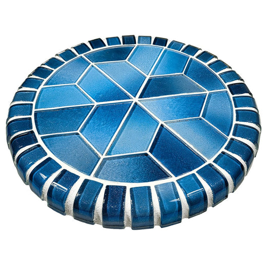 Crystal Waters Gulf Stream 12.5" Barstool Tops Ocean Pool Mosaics